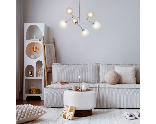 SLE1107-103-04 Светильник подвесной Хром/Белый, Серый G9 LED 4*5W 4000K