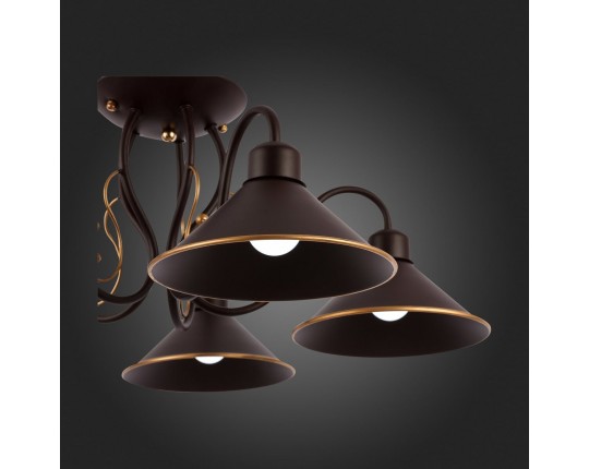 SLE120402-05 Светильник потолочный темно-коричневый/темно-коричневый E27 5*60W