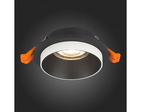 ST206.408.01 Св-к встр. Черный GU10 1*50W  D92xH38 220V Без ламп