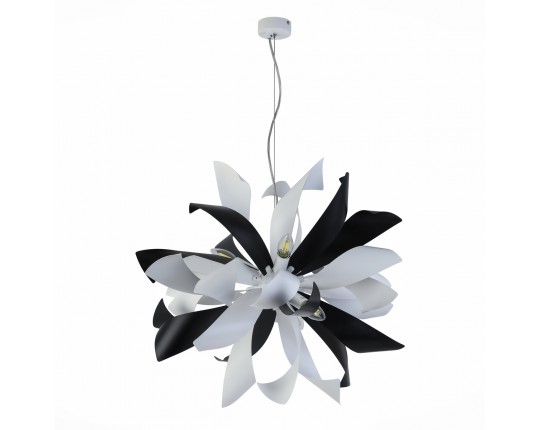 SL453.453.06E Люстра подвесная ST-Luce Черный, Белый/Черный, Белый E14 6*40W