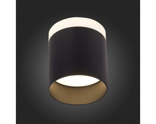 ST102.442.12 Светильник потолочный Черный LED 1*12W 4000K 936Lm Ra>80 120° IP20 D100xH90 170-240V
