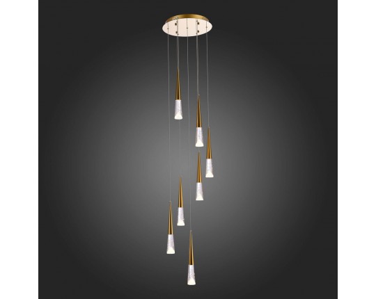SL6111.203.07 Люстра подвесная ST-Luce Золотистый/Прозрачный LED 7*3W 3000K
