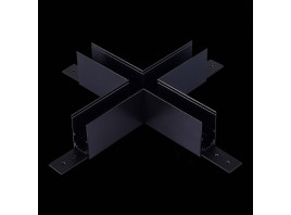 ST007.489.00 Коннектор X-оБразный для подвесного / накладного магнитного  шинопровода ST-Luce Черный