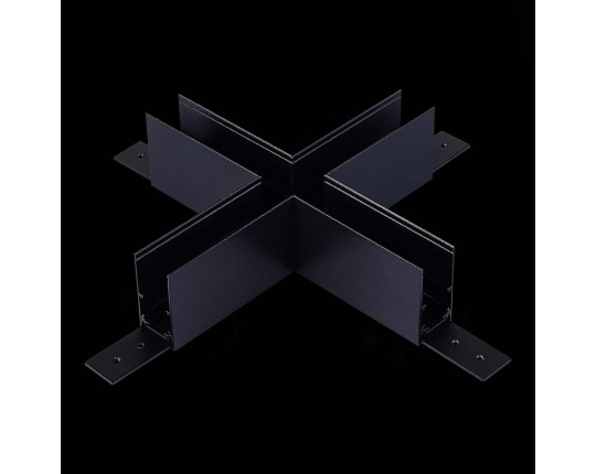 ST007.489.00 Коннектор X-оБразный для подвесного / накладного магнитного  шинопровода ST-Luce Черный