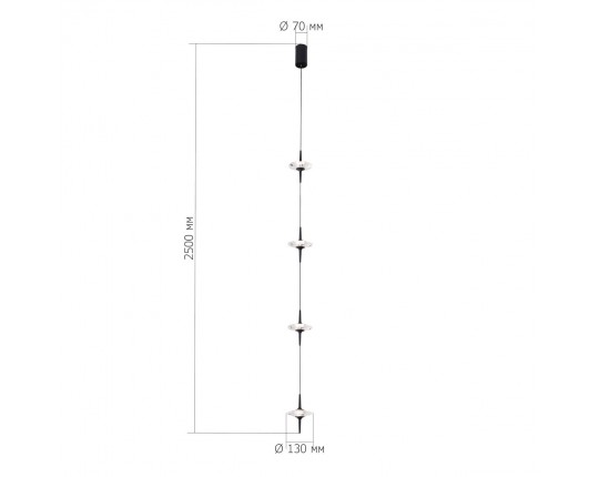 SL6231.403.04 Светильник подвесной ST-Luce Черный/Прозрачный LED 4*5W 4000K