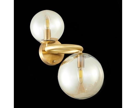 SL1162.301.02 Светильник настенный ST-Luce Латунь/Коньячный E14 2*40W