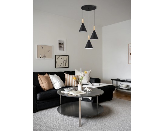 SLE1255-423-03 Светильник подвесной Черный/Черный E27 3*40W