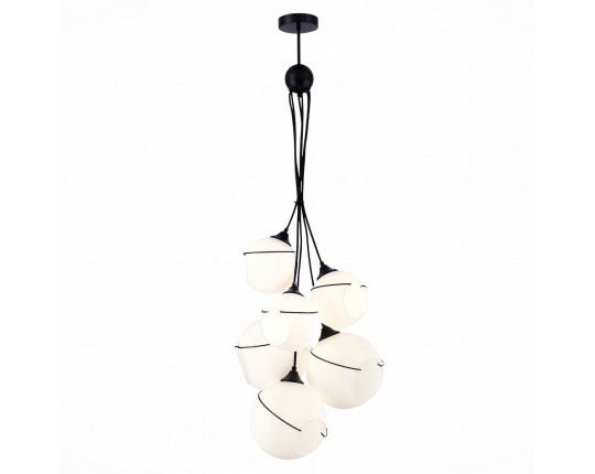 SLE103143-06 Светильник подвесной Черный/Белый E27 6*60W