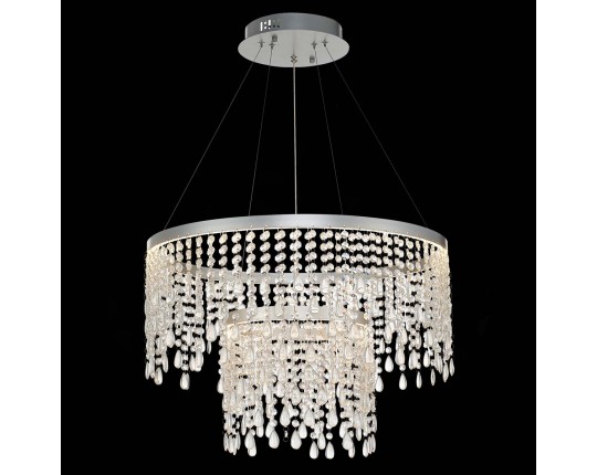 SL6201.103.55 Люстра подвесная ST-Luce Серебристый/Прозрачный LED 1*55W 3000K/4000K/6000K