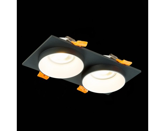 ST206.428.02 Св-к встр. Черный GU10 2*50W  IP20 L175xW92xH38 220V Без ламп