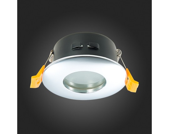 ST213.108.01 Св-к встр. Хром GU10 1*50W  IP44 D84xH50 220V Без ламп