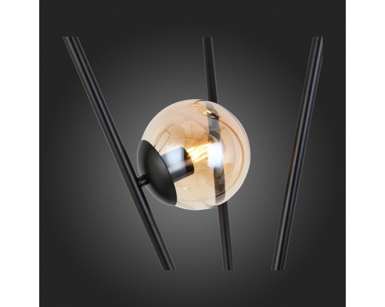 SL549.505.03 Торшер ST-Luce Черный/Коньячный E27 3*40W