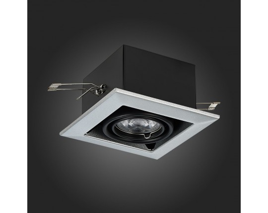 ST250.148.01 Св-к встр. Черный GU10 1*50W  L126xW126xH70 220V Без ламп