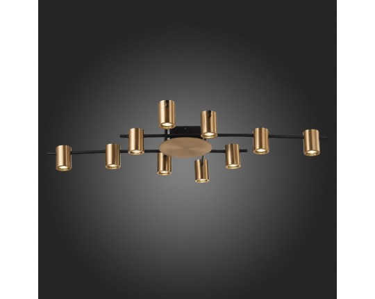 SL1207.402.10 Светильник потолочный ST-Luce Черный/Латунь GU10 10*7W