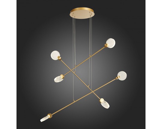 SL6104.203.06 Светильник подвесной ST-Luce Золотистый/Прозрачный,С пузырьками воздуха LED 6*3W 3000K
