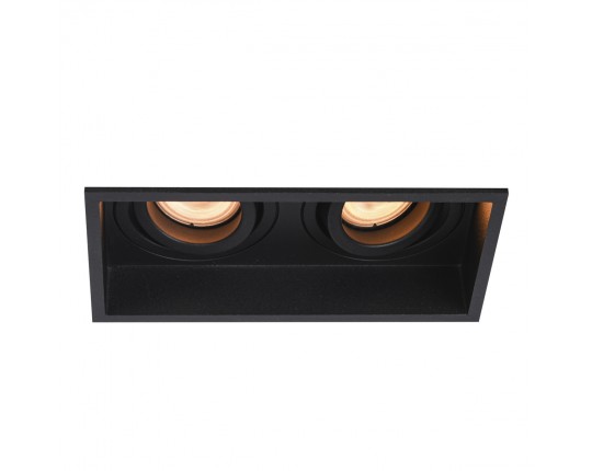 ST261.418.02 Св-к встр. Черный GU10 2*50W IP20 L91,5xW17,2xH5,2 220V Без ламп