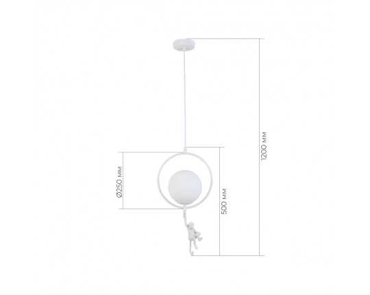 SLE115113-01 Подвес Белый/Белый E27 1*60W