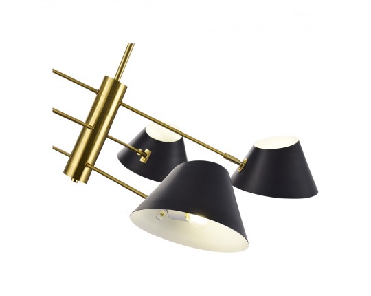 SLE1253-343-06 Светильник подвесной Латунь/Черный, Белый E14 6*60W