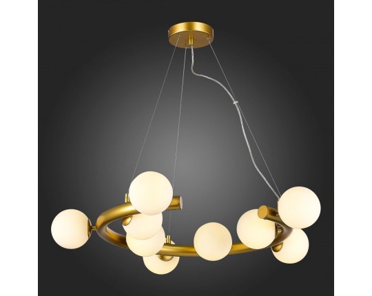 SL1185.203.09 Светильник подвесной ST-Luce Золотистый/Белый G9 9*5W