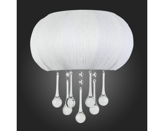 SL350.051.02 Бра ST-Luce Хром/Белый, Прозрачный E14 2*40W