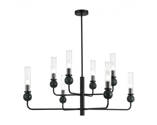 SL1244.403.08 Светильник подвесной ST-Luce черный/прозрачный E14 8*40W