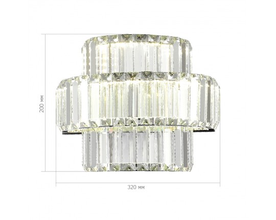 SL1622.111.01 Светильник настенный ST-Luce Хром/Прозрачный LED 1*21W 4000K