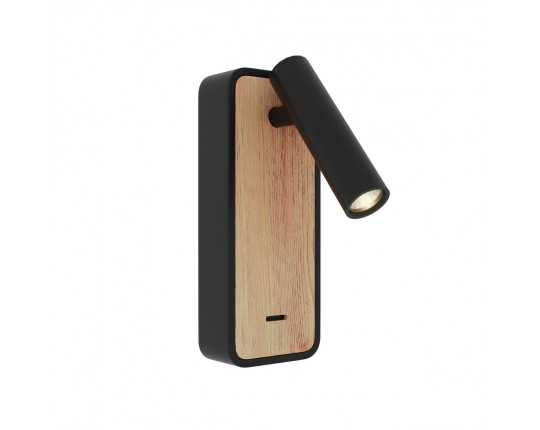 ST160.431.03 Светильник настенный ST-Luce Черный, Светлое дерево/Черный LED 1*3W 3000K