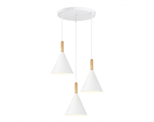 SLE1255-513-03 Светильник подвесной Белый/Белый E27 3*40W