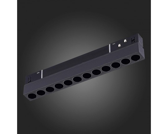 ST806.436.12 Магнитный трековый светильник Черный LED 1*12W 3000K 550Lm Ra>90 36° IP20 L220xW22xH44