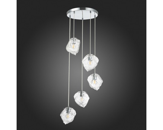 SL1175.103.05 Светильник подвесной ST-Luce Хром/Прозрачный E14 5*40W