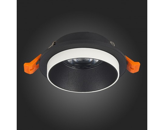 ST206.408.01 Св-к встр. Черный GU10 1*50W  D92xH38 220V Без ламп