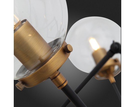 SL234.402.08 Люстра потолочная ST-Luce Черный, Золото/Прозрачный E27 8*40W (из 2-х коробок)