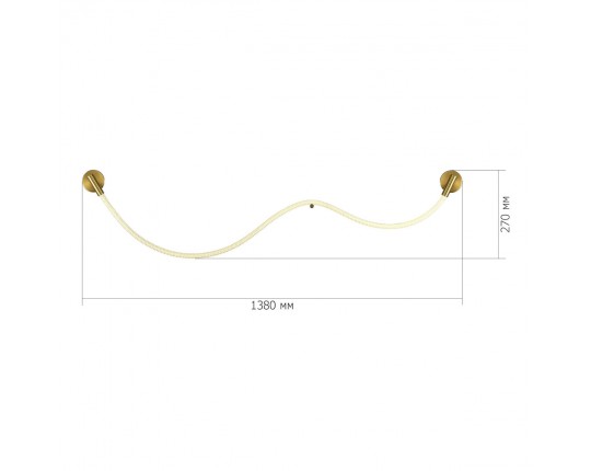 SL6118.301.01 Светильник настенный ST-Luce Латунь/Белый LED 1*20W 4000K