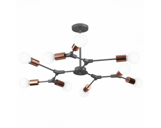 SLE106403-09 Светильник потолочный Серый, Розовое золото E27 9*60W