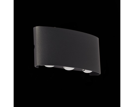 SL089.401.06 Светильник уличный настенный ST-Luce Черный кварцевый LED 6*1W 4000K