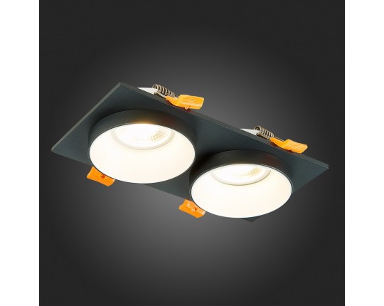 ST206.428.02 Св-к встр. Черный GU10 2*50W  IP20 L175xW92xH38 220V Без ламп