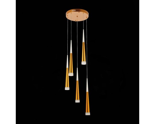 SLE200103-05 Светильник подвесной Золотистый/Золотистый, Белый LED 5*7W 3000K