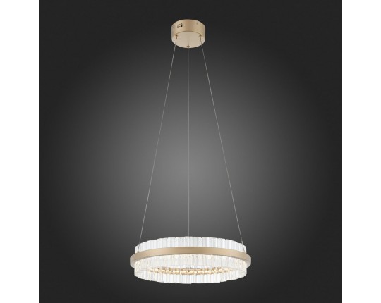SL383.203.01 Светильник подвесной ST-Luce Золотистый/Золотистый, Прозрачный LED 1*34W 3000K