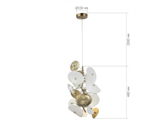 SL1518.303.05 Светильник подвесной ST-Luce Латунь/Белый G9 5*5W 4000K