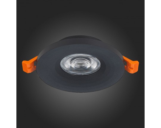 ST205.408.01 Св-к встр. Черный GU10 1*50W  D95xH27 220V Без ламп