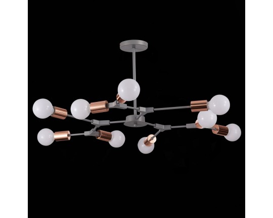 SLE106403-09 Светильник потолочный Серый, Розовое золото E27 9*60W