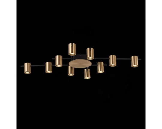 SL1207.402.10 Светильник потолочный ST-Luce Черный/Латунь GU10 10*7W