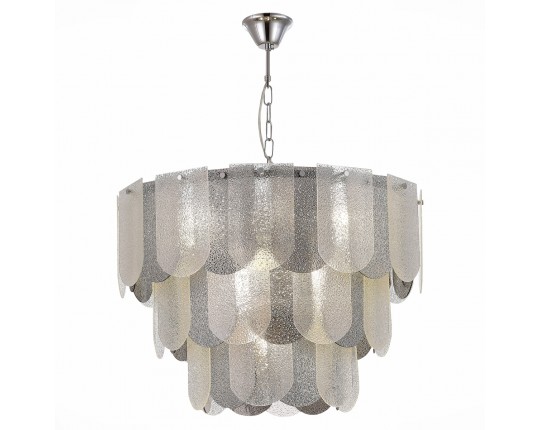 SLE1125-103-12 Светильник подвесной Хром/Прозрачно-Дымчатый E14 12*40W