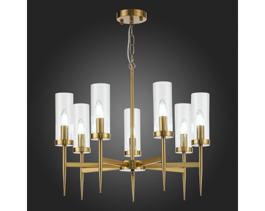 SL1159.303.07 Люстра подвесная ST-Luce Латунь/Латунь, Прозрачный E14 7*60W