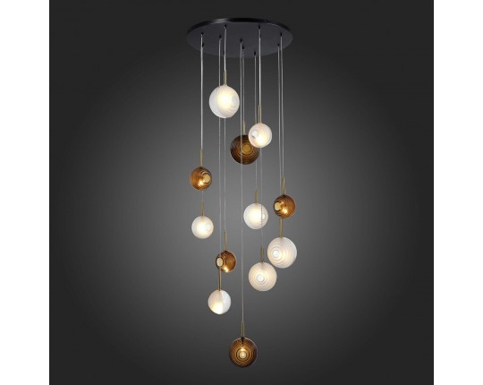 SL1183.543.12 Светильник подвесной ST-Luce Латунь/Черный, Белый G4 12*5W