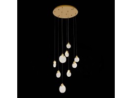 SL6104.203.09 Светильник подвесной ST-Luce Золотистый/Прозрачный,С пузырьками воздуха LED 9*3W 3000K