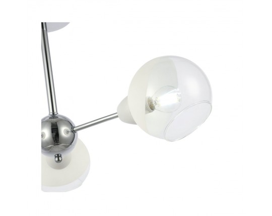 SLE102702-03 Светильник потолочный Хром/Прозрачный, Матовый никель E14 3*40W