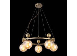 SLE106303-05 Светильник подвесной Бронзовый/Прозрачный, Янтарный E27 5*60W