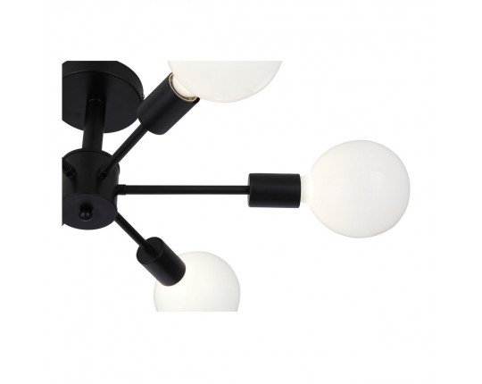 SL419.402.06 Светильник потолочный Черный E27 6*60W