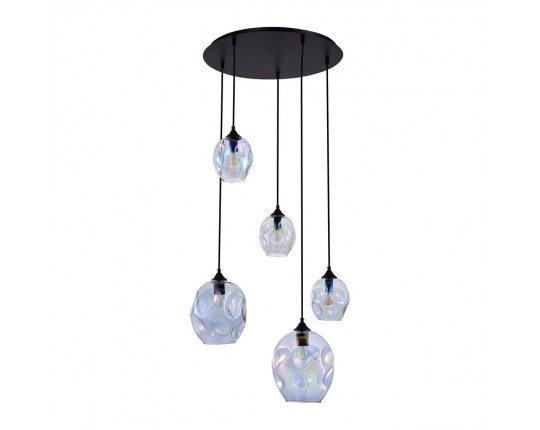 SL1188.403.05 Люстра подвесная ST-Luce Черный/Радужный E14/E27 3+2*40W